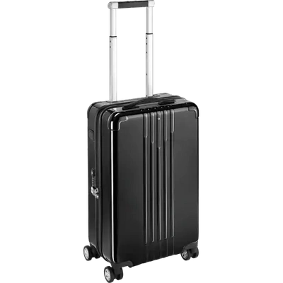 Montblanc #my4810 Cabin Leather-trimmed Polycarbonate Suitcase In Black