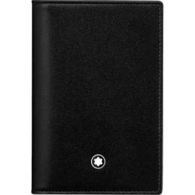 Montblanc Meisterstück Leather Business Card Holder In Black
