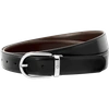 Montblanc Mens Black Brown Reversible Horseshoe-buckle Leather Belt In Black,brown