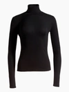 St John Caviar Collection Fine Jersey Turtleneck Top