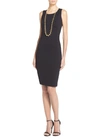 St John St. John Collection Sleeveless Milano Knit Dress In Caviar