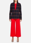 ST JOHN MARITIME PLAID HI LO JACKET