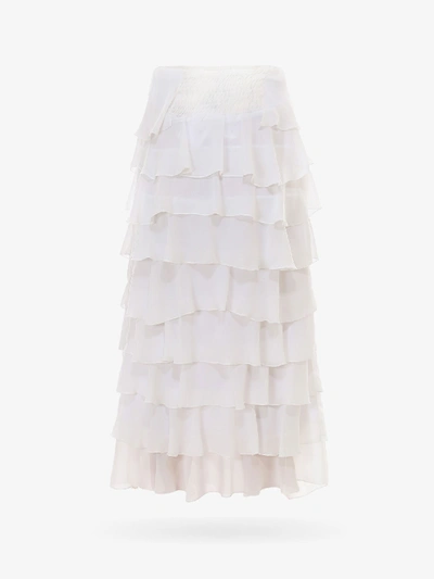 So Allure Tiered Maxi Skirt In White