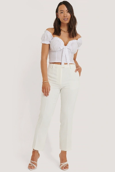 Na-kd Classic Cropped Suit Trousers - White