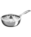 LE CREUSET STAINLESS STEEL 2-QT. SAUCIER PAN WITH LID