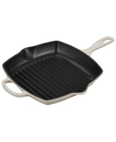 Le Creuset Enameled Cast Iron 10.25" Square Grill Pan In Meringue