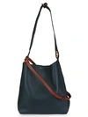 BURBERRY THE LEATHER GROMMET DETAIL HOBO BAG,0400012494112