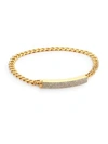 ADRIANA ORSINI Pavé Cubic Zirconia Curb Link Goldplated Bracelet