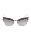 MIU MIU 63MM WINGED RHINESTONE SUNGLASSES,0400012650876