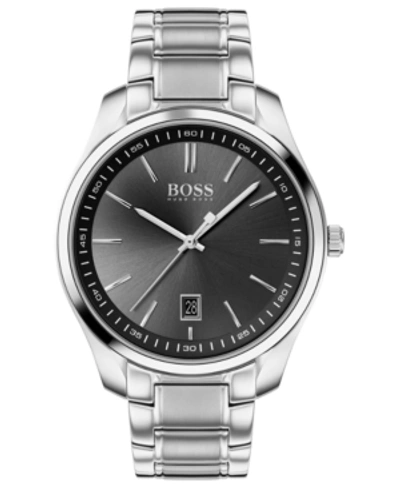 Hugo Boss Boss Men's Circuit Stainless Steel Bracelet Watch 42mm In Silver