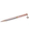 Swarovski Rose Gold-tone Pave Heart Charm Crystalline Ballpoint Pen In Rose Gold