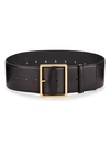 SAINT LAURENT WOMEN'S WIDE LEATHER BELT,0400011158389