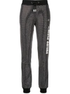 Philipp Plein Glitter-effect Slim-fit Trousers In Black