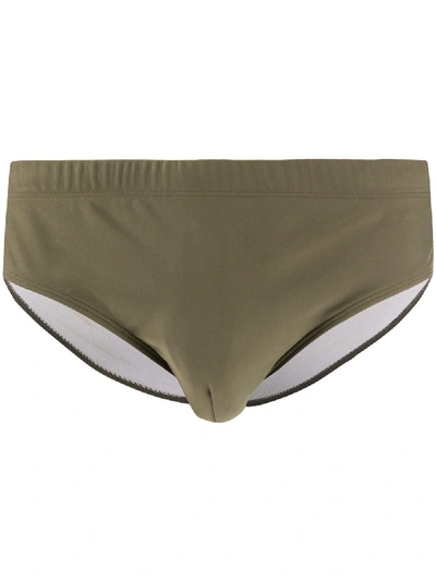 Ron Dorff Fitted Swimming Trunks In Green