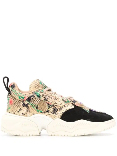 Adidas Originals Supercourt Rx Printed Chunky Trainers In Stnu Python