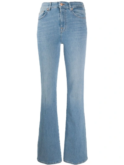 7 For All Mankind High-rise Bootcut Jeans In Blue