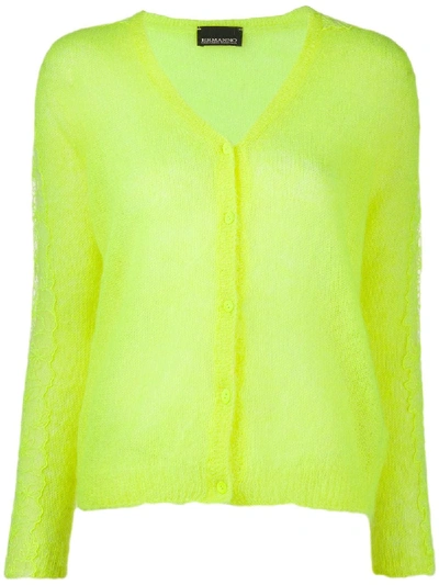 Ermanno Ermanno Soft Knit Cardigan In Yellow