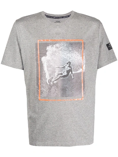 Ecoalf Surf Print T-shirt In Grey