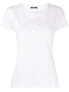 LIU •JO LACE-INSERT LOGO T-SHIRT