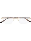 Montblanc Rimless Rectangular Frame Glasses In Brown
