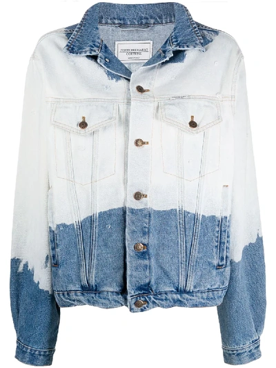 Forte Dei Marmi Couture Two-tone Denim Jacket In Blue