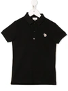 Paul Smith Junior Short Sleeve Polo Shirt In Black
