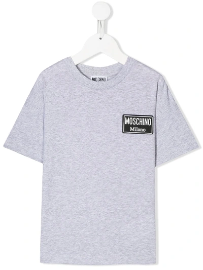 Moschino Kids' Mini-me Crew Neck T-shirt In Grey