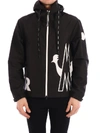 MONCLER MONCLER MYTHOS HOODED LOGO PRINT JACKET