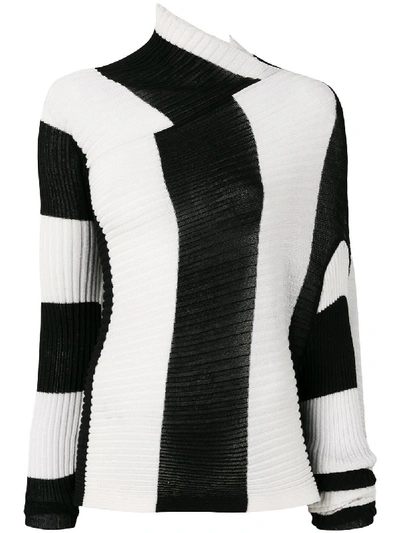Marques' Almeida Black And White Draped Knit Top