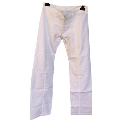 Pre-owned Diesel Straight Jeans In White