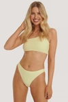 NA-KD High Cut Bikini Panty Yellow