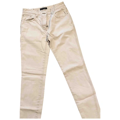 Pre-owned Dolce & Gabbana Straight Jeans In Beige