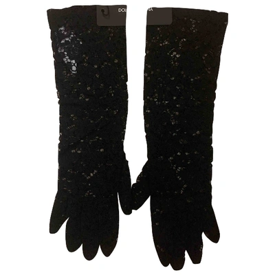 Pre-owned Dolce & Gabbana Black Cotton Gloves