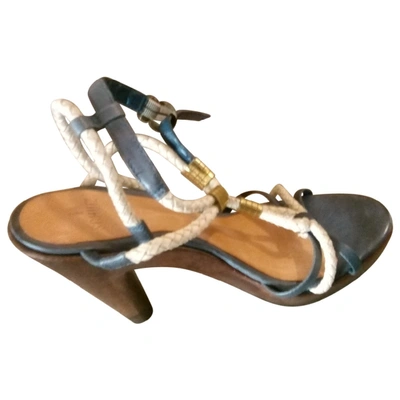 Pre-owned Schutz Leather Sandal In Blue