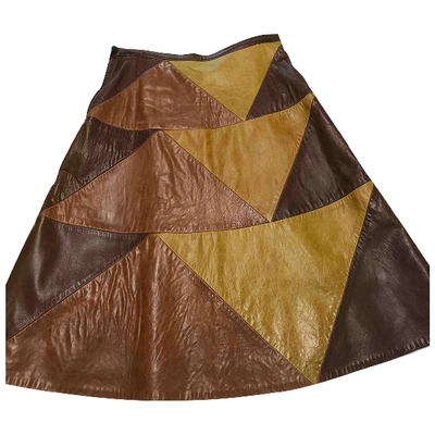 Pre-owned Bernhard Willhelm Leather Mini Skirt In Other