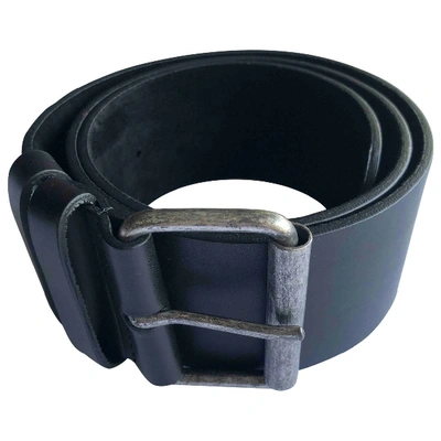 Pre-owned Aspesi Leather Belt In Black