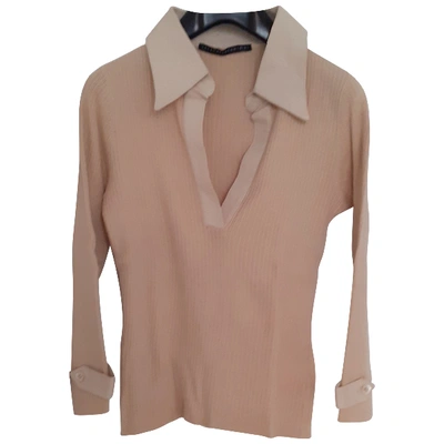 Pre-owned Lorena Antoniazzi Beige Cotton Top