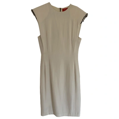 Pre-owned Lanvin Silk Mid-length Dress In White