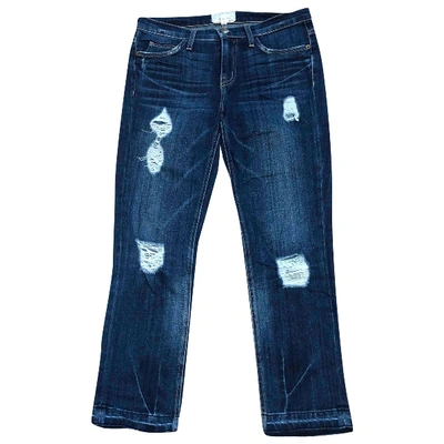 Pre-owned Current Elliott Straight Jeans In Blue