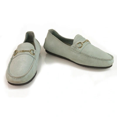 Pre-owned Gucci Flats In Blue