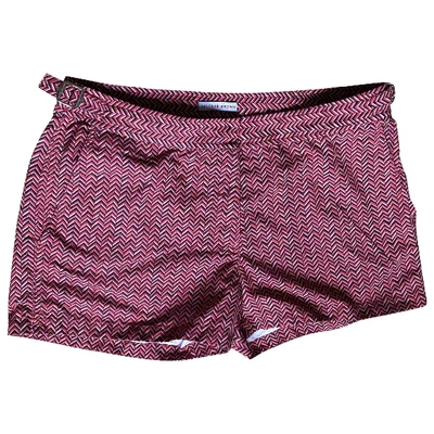 Pre-owned Orlebar Brown Burgundy Polyester Shorts