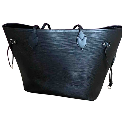 Pre-Owned Louis Vuitton Neverfull Black Leather Handbag | ModeSens