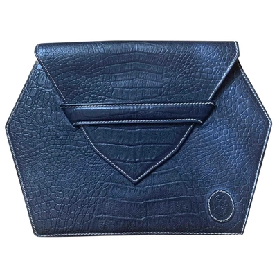 Pre-owned Trussardi Leather Handbag In Blue