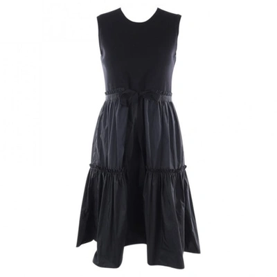 Pre-owned Moncler Black Cotton Dress