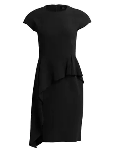 Teri Jon By Rickie Freeman Asymmetrical Peplum Dress