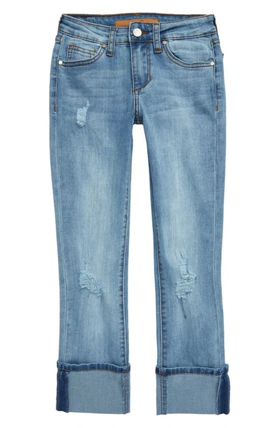 Joe's Kids' The Jane Distressed Cuffed Hem Jeans In Blasted Blue