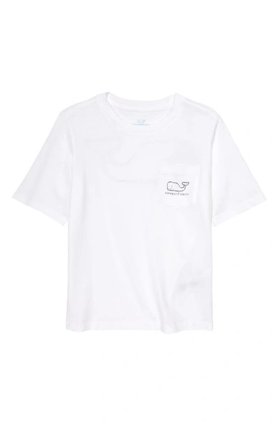 Vineyard Vines Boys' Vintage Whale Pocket Tee - Big Kid In White Cap