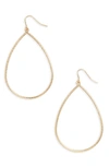 HALOGENR LARGE TEXTURED TEARDROP EARRINGS,HA58FA217