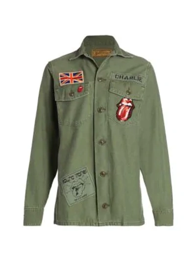 Madeworn Rolling Stones Sequin Jacket In Army Green ModeSens