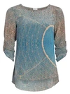 AKRIS PUNTO Alice Solar Print Silk Blouse